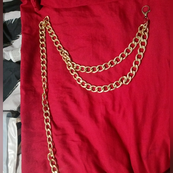 Women Fashion Gold Double Chain Belt - Picture 6 of 9